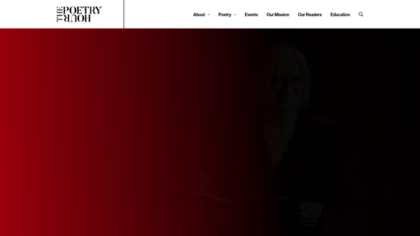 Screenshot of the The Josephine Hart Poetry Foundation website