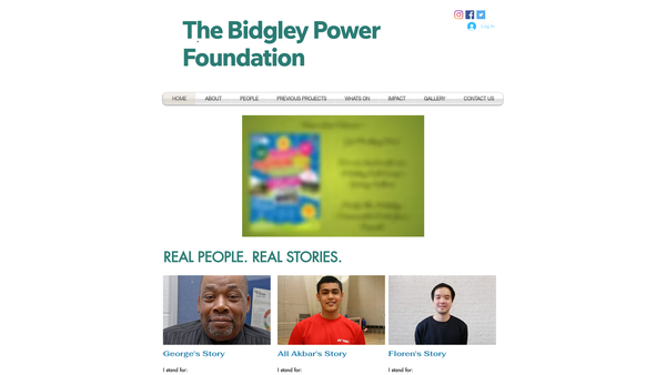 Screenshot of the The Bidgley Power Foundation website