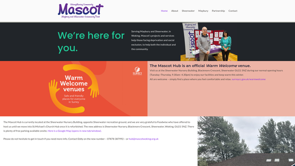 Screenshot of the Maybury And Sheerwater Community Trust website