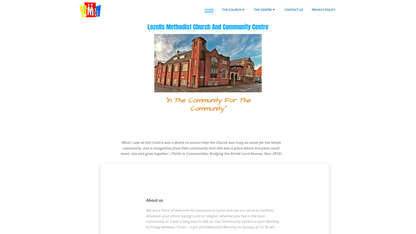 Screenshot of the Lozells Methodist Church website