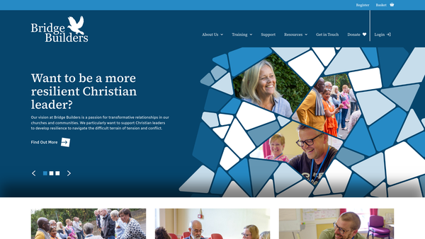 Screenshot of the Bridge Builders Ministries website