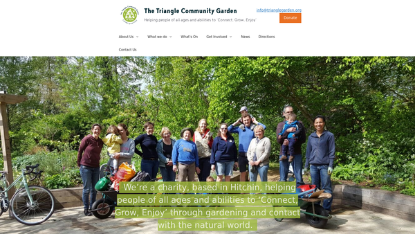 Screenshot of the Hitchin Community Gardens website
