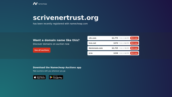 Screenshot of the The Scrivener Trust website