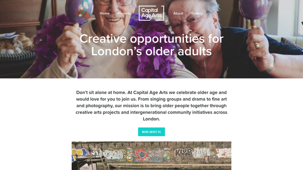 Screenshot of the Capital Age Arts Limited website