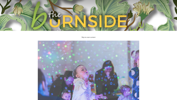 Screenshot of the Burnside Centre website