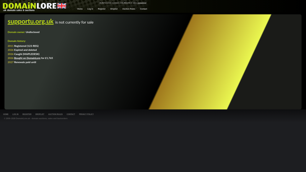 Screenshot of the Support U Ltd website
