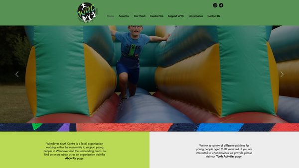 Screenshot of the Wendover Youth Centre Limited website