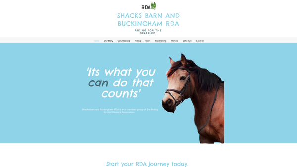 Screenshot of the Shacks Barn & Buckingham Rda Group website