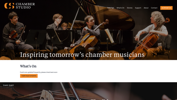 Screenshot of the Chamberstudio website