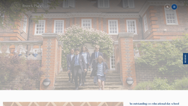 Screenshot of the Ibstock Place School website