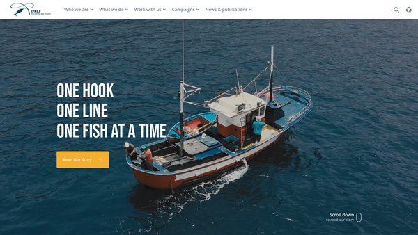 Screenshot of the International Pole And Line Foundation website