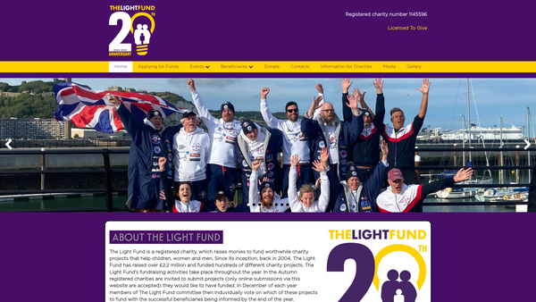 Screenshot of the The Light Fund Company website