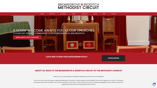 Screenshot of the Bromsgrove & Redditch Circuit Of The Methodist Church website