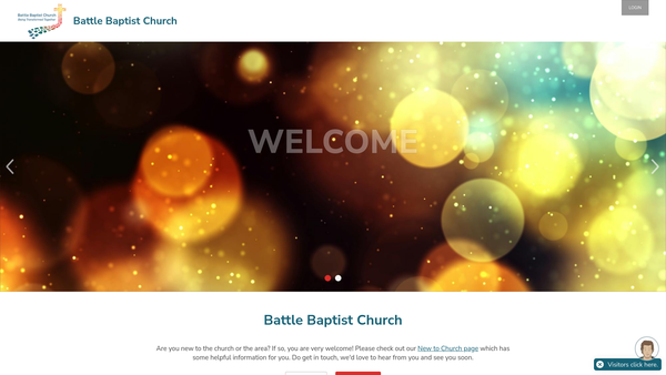 Screenshot of the Caterpillar Pre-School Of Battle Baptist Church website
