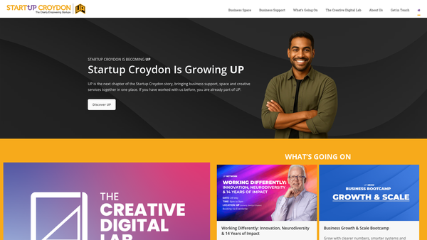 Screenshot of the Croydon Business Venture Limited website