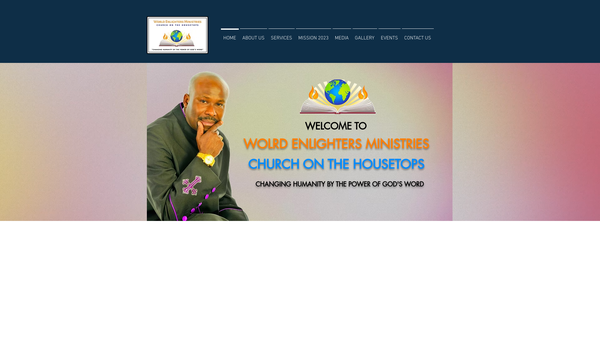 Screenshot of the World Enlighters Ministries {Wem} website