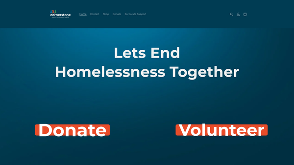 Screenshot of the Cornerstone Supported Housing And Counselling Ltd website
