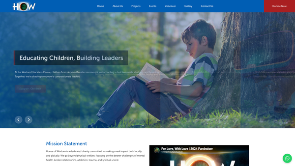 Screenshot of the Muhammadiyah House Of Wisdom website