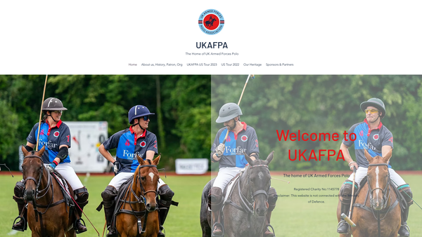 Screenshot of the UK Armed Forces Polo Association website