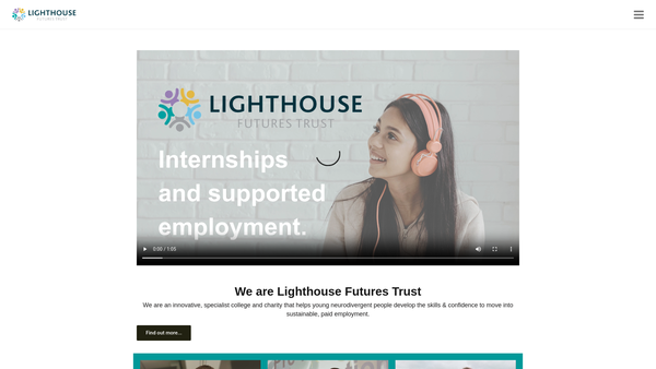 Screenshot of the Lighthouse Futures Trust website
