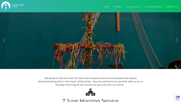 Screenshot of the Bromley Baptist Church website