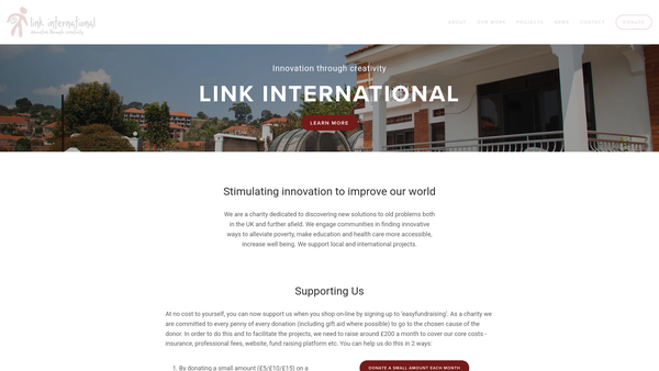 Screenshot of the Link International Innovation (Llandudno) website