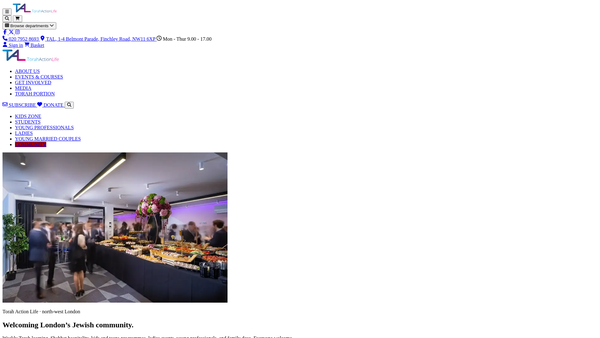 Screenshot of the Torah Action Life website