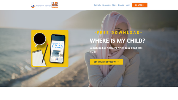 Screenshot of the Children Of Jannah website