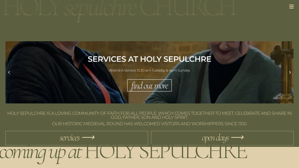 Screenshot of the Parochial Church Council Of The Ecclesiastical Parish Of Holy Sepulchre With St Andrew And St Lawrence website