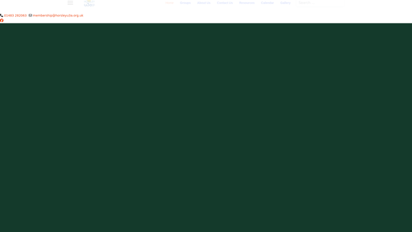 Screenshot of the Horsley U3A website