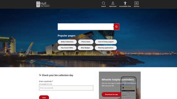 Screenshot of the The Lord Mayor Of Kingston Upon Hull's Charity Appeal website