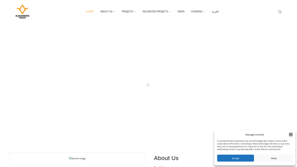 Screenshot of the The Alexandria Trust website