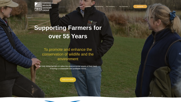 Screenshot of the Farming And Wildlife Advisory Group South West Ltd website