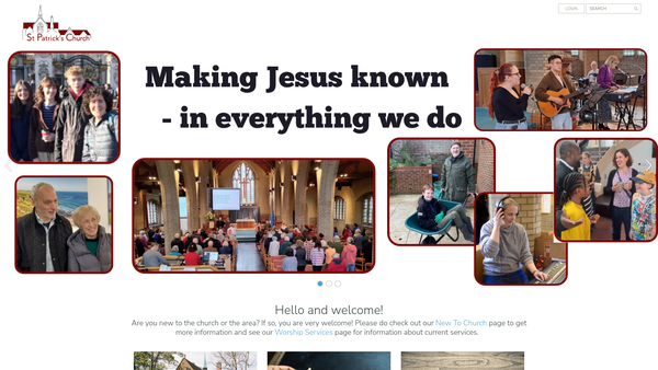 Screenshot of the The Parochial Church Council Of The Ecclesiastical Parish Of St Patrick, Wallington website