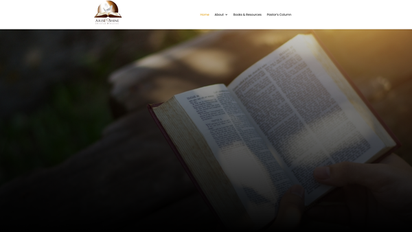 Screenshot of the Arise And Shine Christian Ministries (Manchester) website
