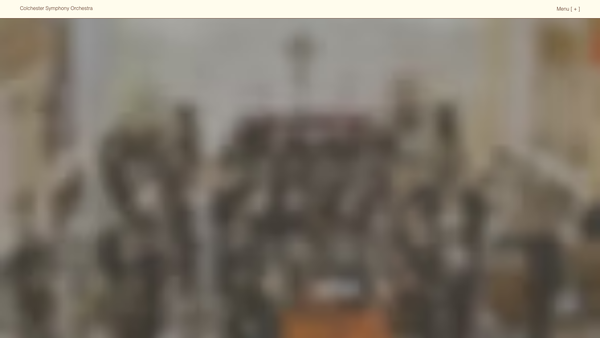 Screenshot of the The Colchester Symphony Orchestra Trust website