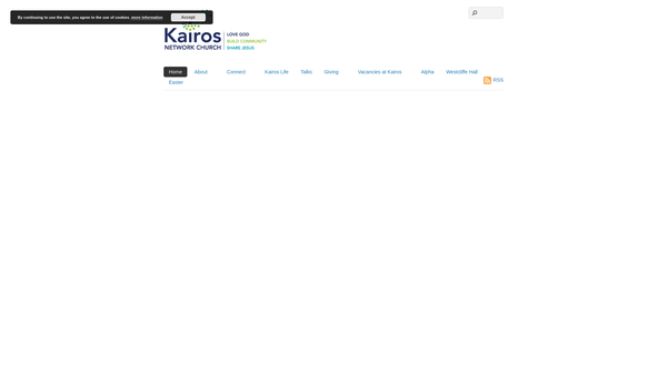 Screenshot of the Kairos Network Church website