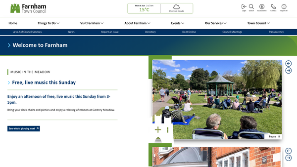 Screenshot of the Farnham School Of Science And Art website