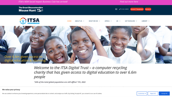 Screenshot of the The ITSA Digital Trust website