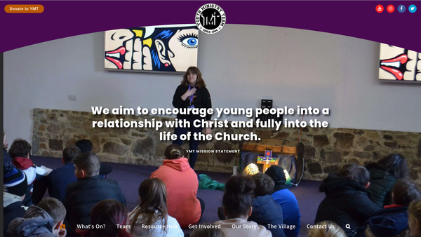Screenshot of the Youth Ministry Trust website
