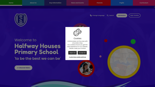 Screenshot of the Friends Of Halfway Houses Primary School website