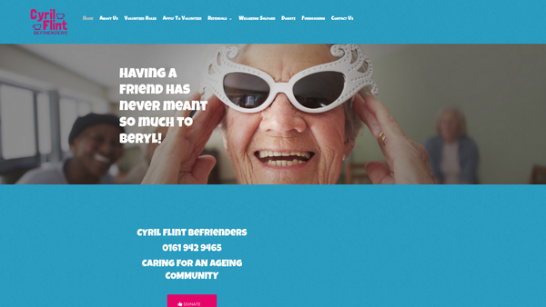 Screenshot of the The Cyril Flint Volunteer Charity website
