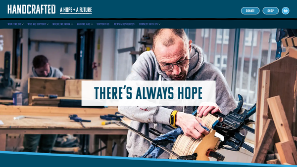 Screenshot of the Handcrafted Projects website
