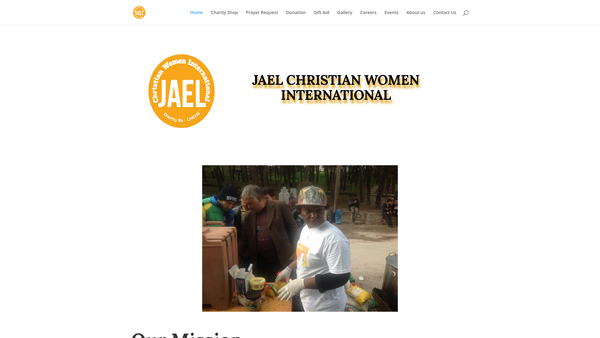 Screenshot of the Jael Christian Women International Ltd website