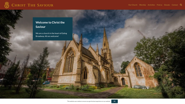 Screenshot of the The Parochial Church Council Of The Ecclesiastical Parish Of The Church Of Christ The Saviour, Ealing website