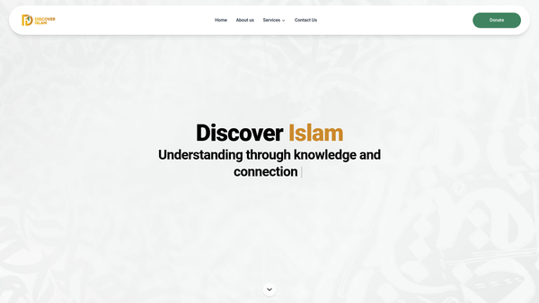 Screenshot of the Discover Islam Europe Limited website