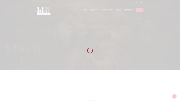 Screenshot of the The Redeemed Christian Church Of God Hope Hall website