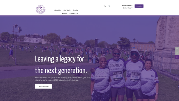 Screenshot of the Sierra Leone Grammar School Old Boys Association Foundation Trust (UK) Slgsoba website