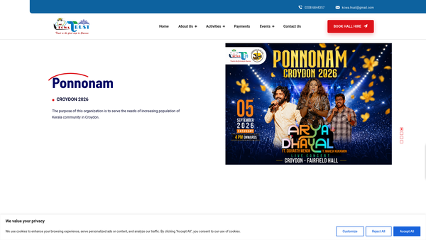 Screenshot of the Kcwa Trust Ltd website