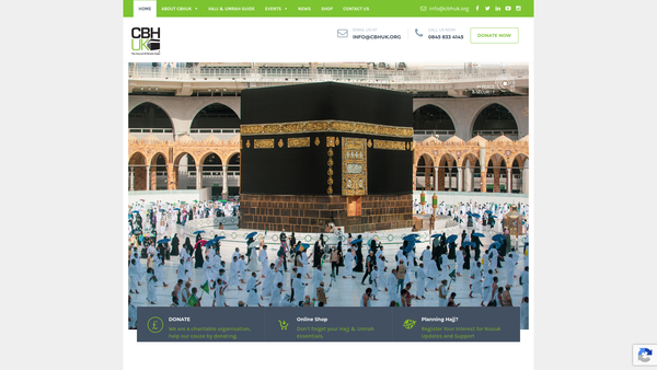 Screenshot of the Cbhuk website